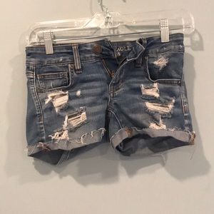 Stretchy American Eagle ripped/distressed shorts